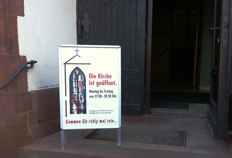 Die Kirche ist offen
